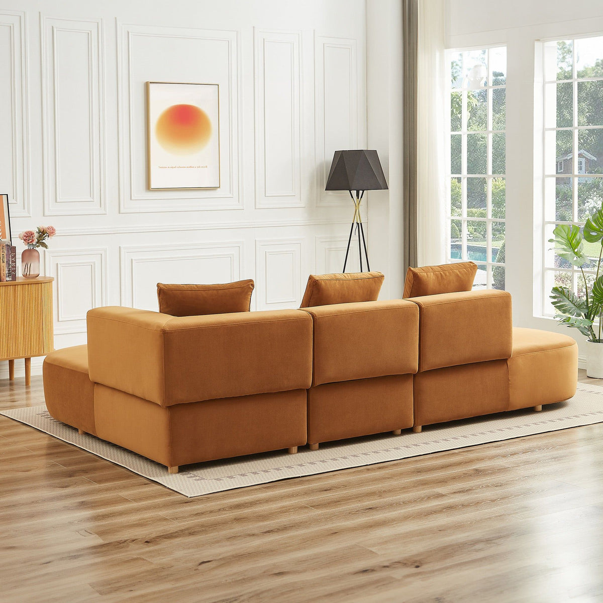 Light Brown Sectional Sofa with Plush Cloud Comfort - Left or Right Facing