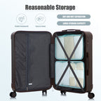3 Piece ABS Spinner Wheel Luggage Set with Spinner Wheels - Brown