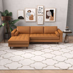 Corner Sectional Sofa with Removable Cushions - Orange