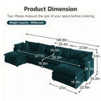 Comfort U Shaped Couch with Reversible Chaise - Chenille