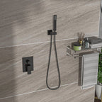 Dual Shower Head 16" Ceiling Mount Shower System with Pressure-Balanced Valve - Gray