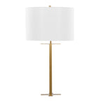 Cosmo Contemporary Table Lamp with Drum Shade - Black or Bronze