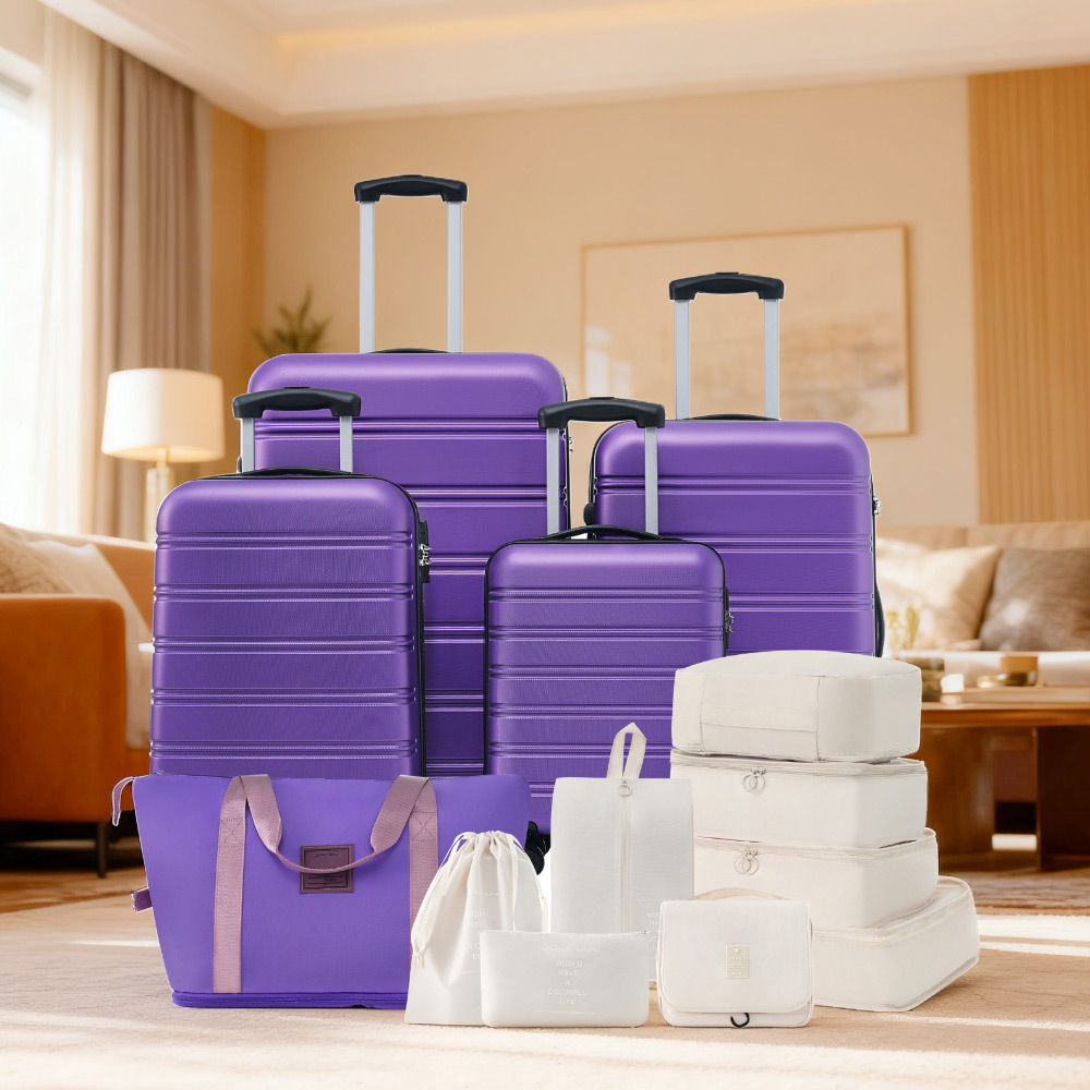 Hardshell Luggage Sets 4 Pieces with TSA Lock and Spinner Wheels - Multiple Colors