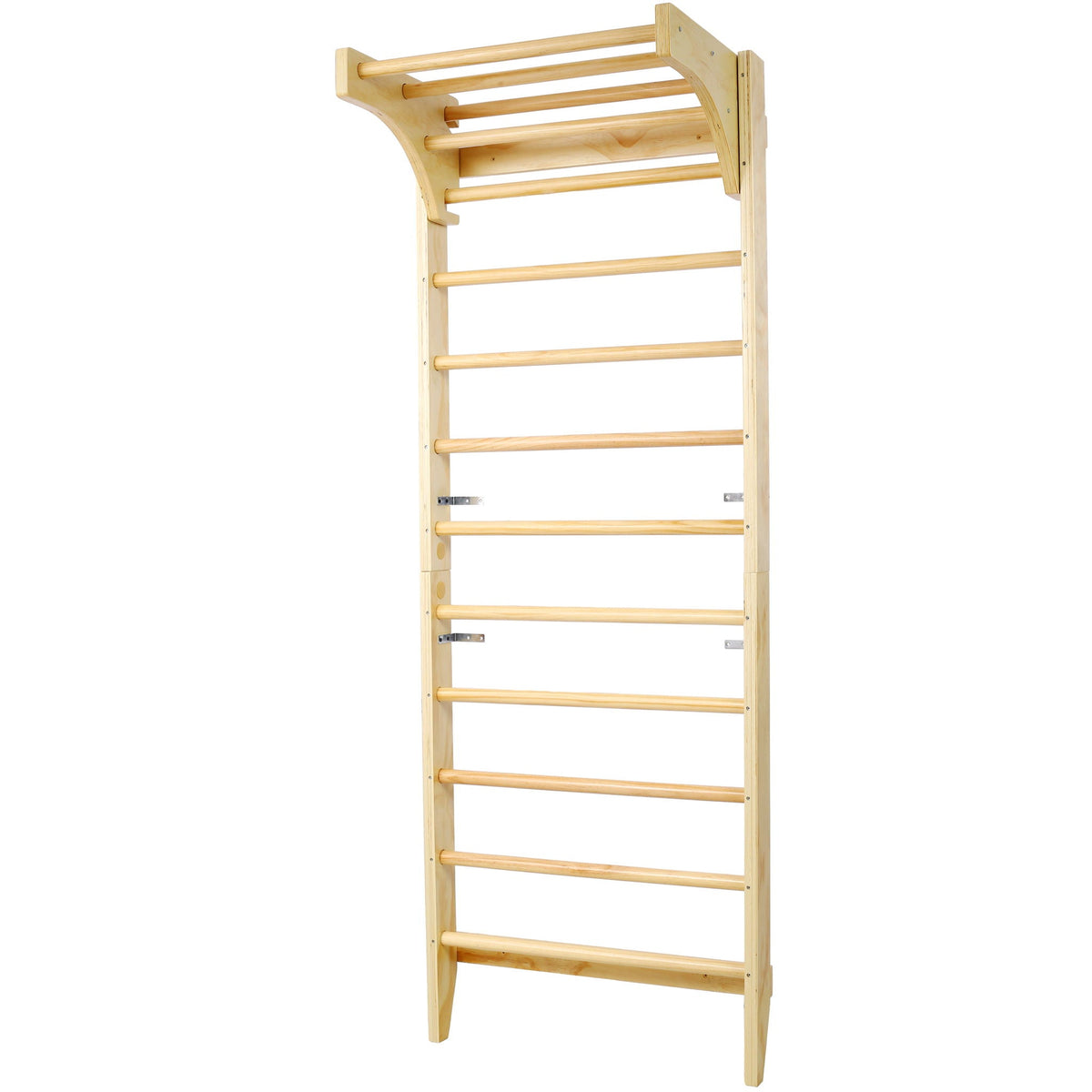 Natural Swedish Ladder Stall Bars Set for Physical Therapy & Gymnastics with High Weight Capacity