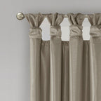 Twist Tab Total Blackout Window Curtain Panel with Thermal Technology - Pewter
