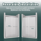 Aluminum Frame Double Sliding Shower Door with Clear Tempered Glass - Chrome