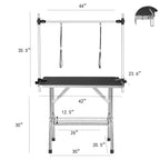 Large Heavy Duty Pet Grooming Table with Adjustable Arm - Black or Blue