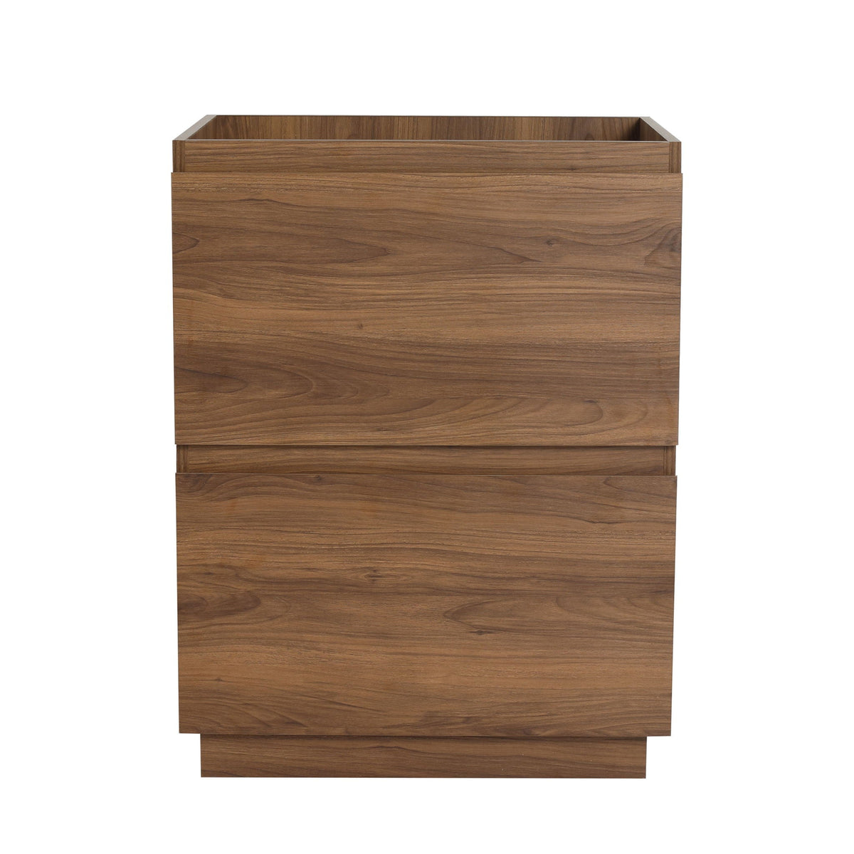 Modern Freestanding Bathroom Vanity Cabinet with Double Drawer - Light Brown or Dark Brown
