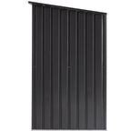 Outdoor Steel Storage Shed with Lockable Door - Black