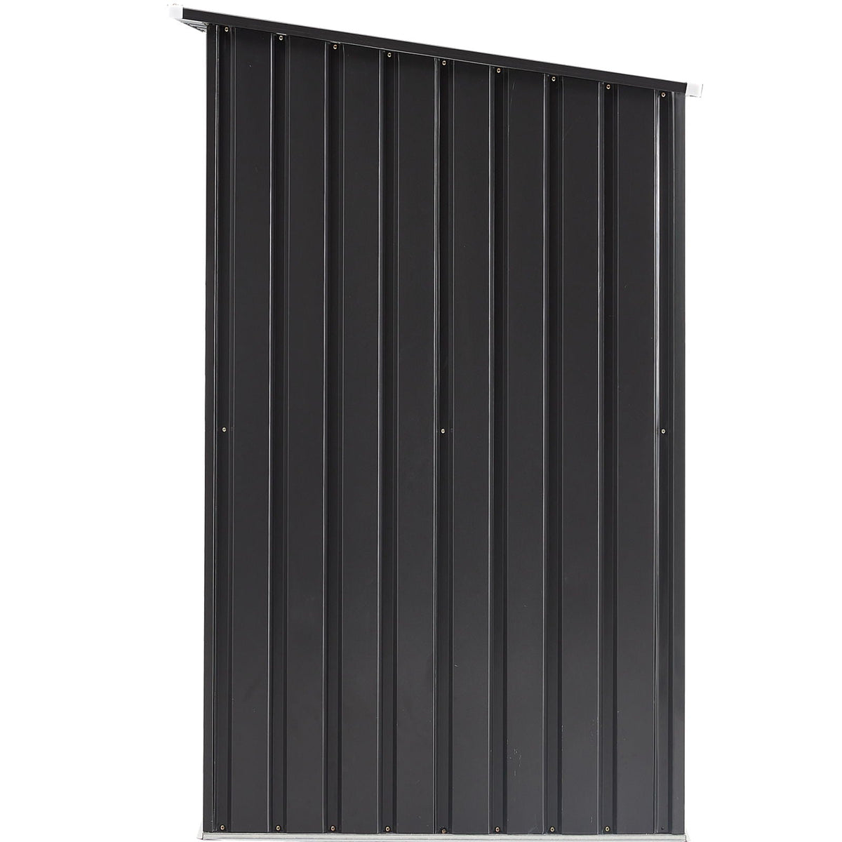 Outdoor Steel Storage Shed with Lockable Door - Black