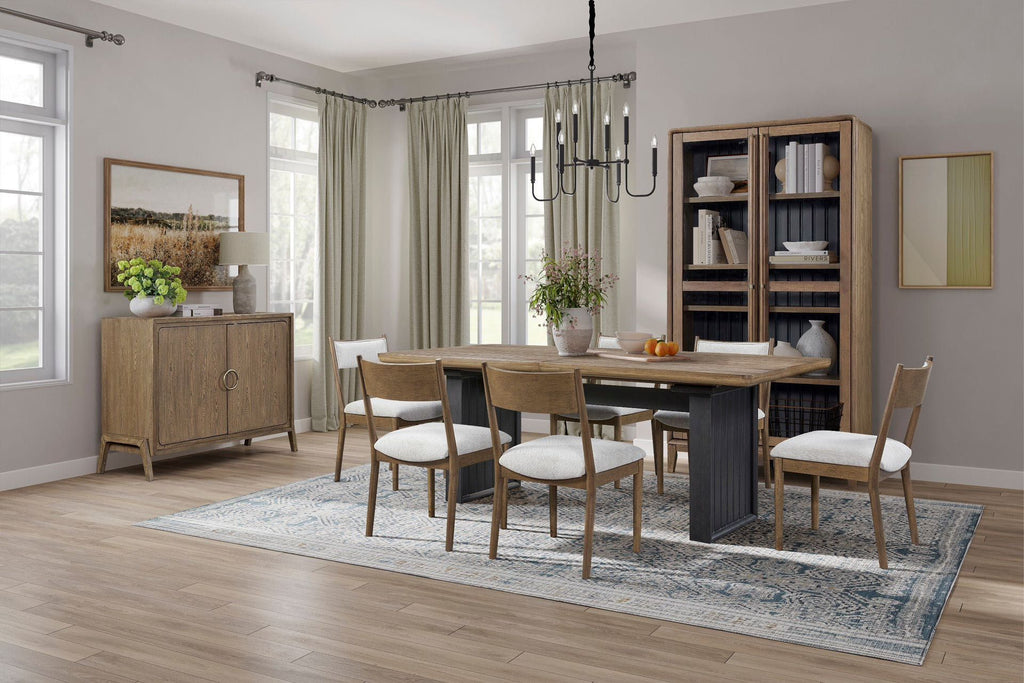 Light Brown 2 Door Server with Ample Storage - Modern Buffet