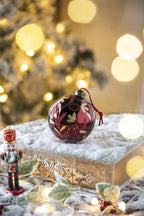 Red Glass Christmas Tree Ornaments with Elegant Finish - Sets Available