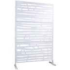 Metal Privacy Screen Room Divider with Durable Construction - Black, White, Dark Brown