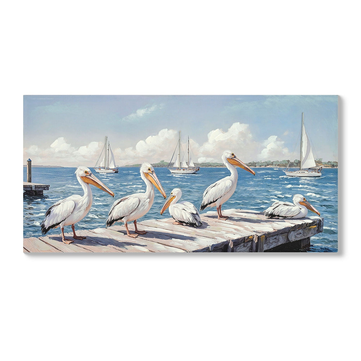 Beach Wall Art Large Ocean Seagull Canvas Pictures For Living Room