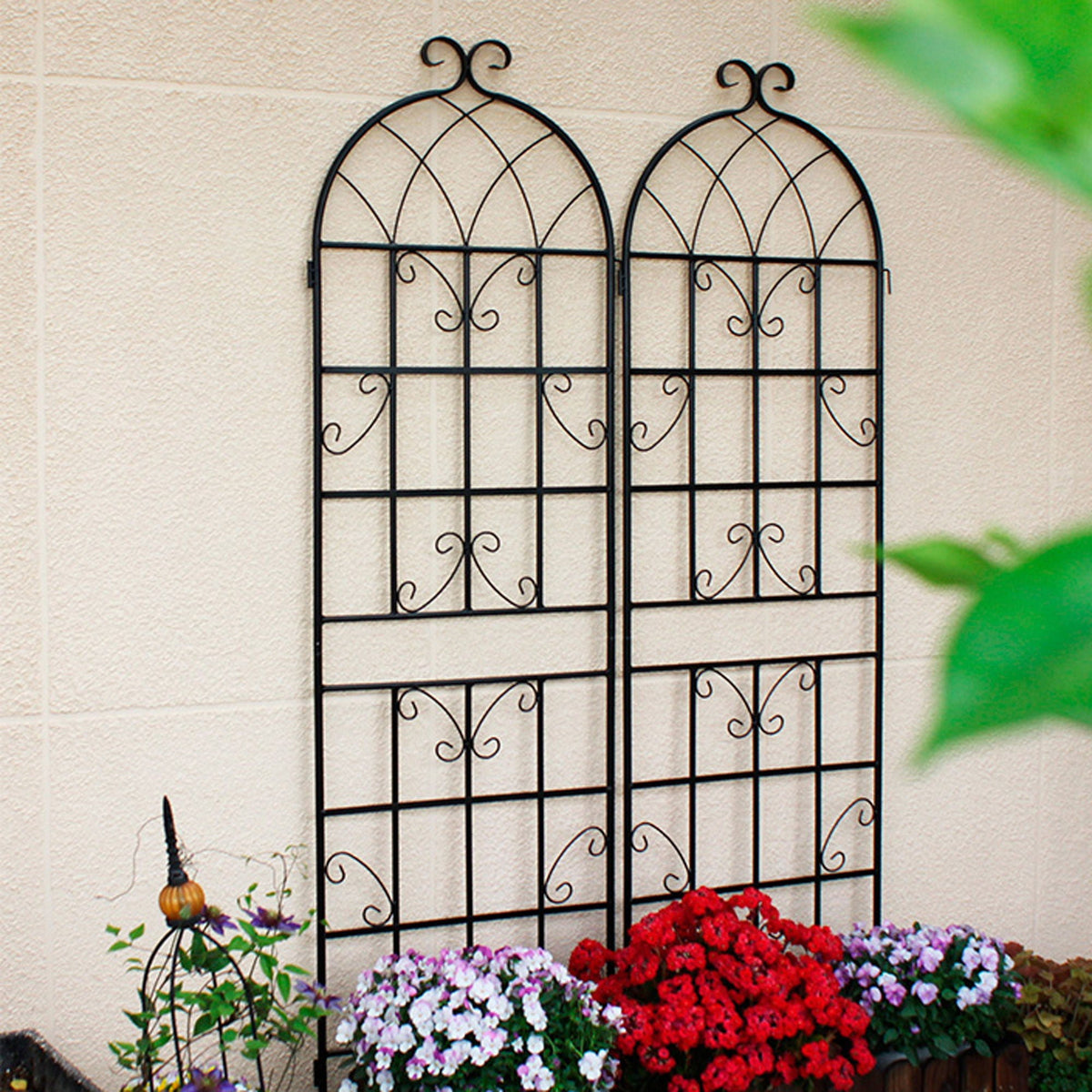 Metal Garden Rustproof Trellis for Climbing Plants – Outdoor Flower Support