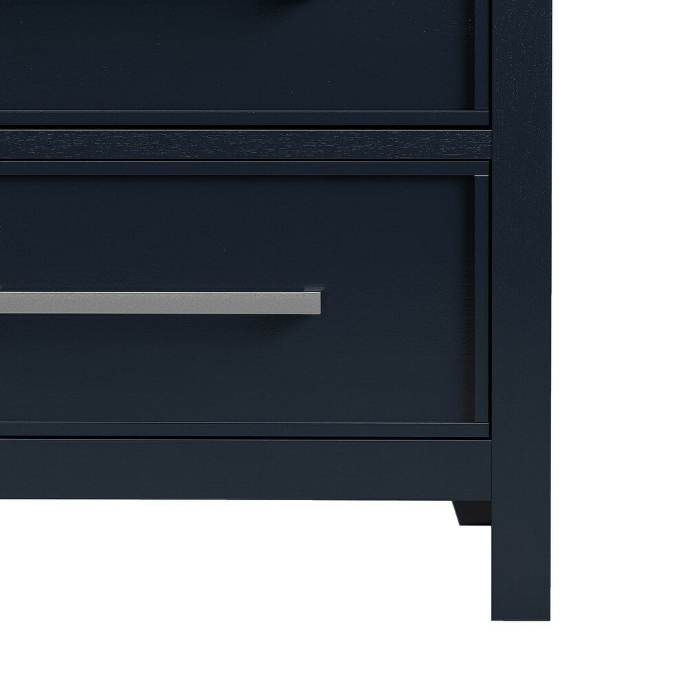 Modern Farmhouse Style Nightstand with Dovetail Drawers - Two-Tone
