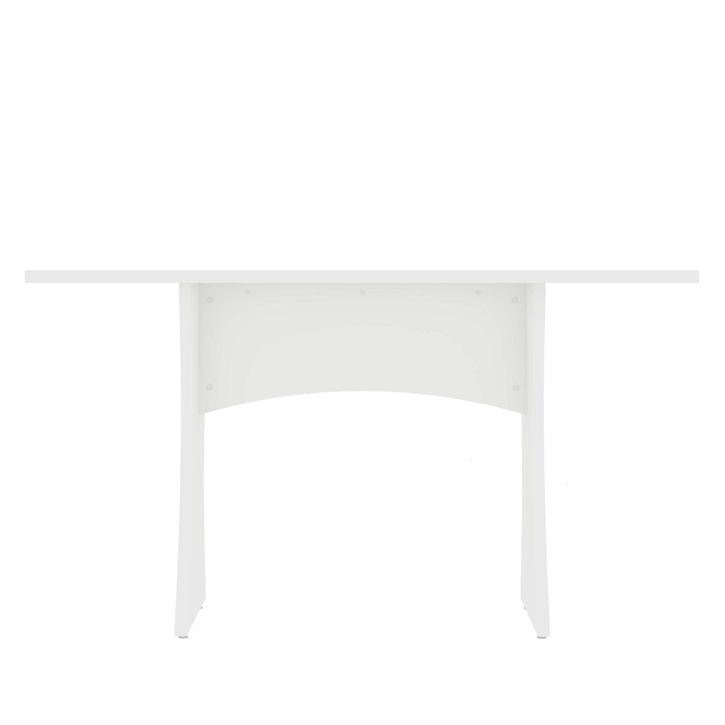 Modern Dining Table with Adjustable Metal Feet - Dark Gray or White