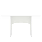 Modern Dining Table with Adjustable Metal Feet - Dark Gray or White