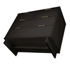 Solid Wood 3 Drawer Dresser with Ribbed Fronts - Multiple Colors