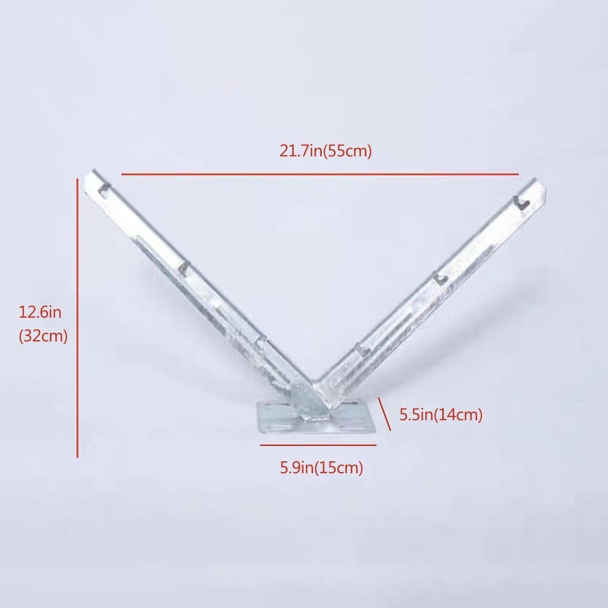 Galvanized V-Bracket for Razor Wire Fence Support - Corrosion Resistant - Silver