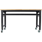 Premium Rolling Workbench with Adjustable Height - Dark Gray,Wood