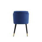 Modern Dining Chair with Solid Wood Frame and Wave Stitching - Multiple Colors