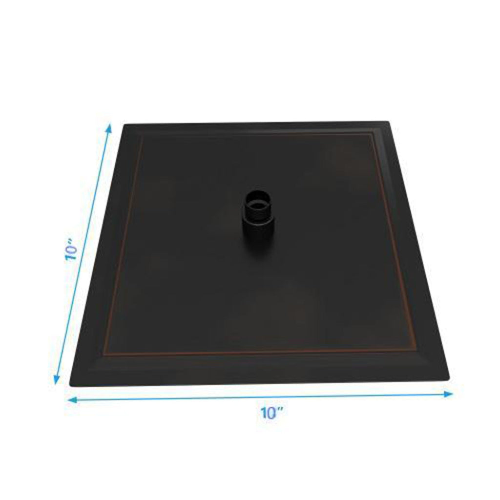 10" Square Rainfall Shower Head with Silicone Nozzle - Oil-Rubbed Bronze