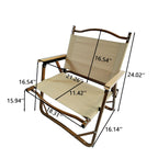 Natural 5 Piece Outdoor Dining Set with Foldable Table & Chairs
