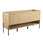 Freestanding Bathroom Vanity with Soft Close Cabinet Doors - Light or Dark Brown