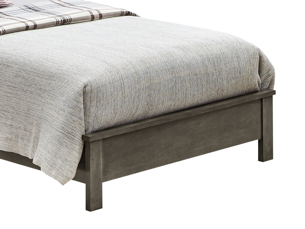 Transitional Modern Panel Bed with Wood Construction - Multiple Colors