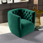 Ergonomic Design Swivel Chair with Tufted Accent - Multiple Colors
