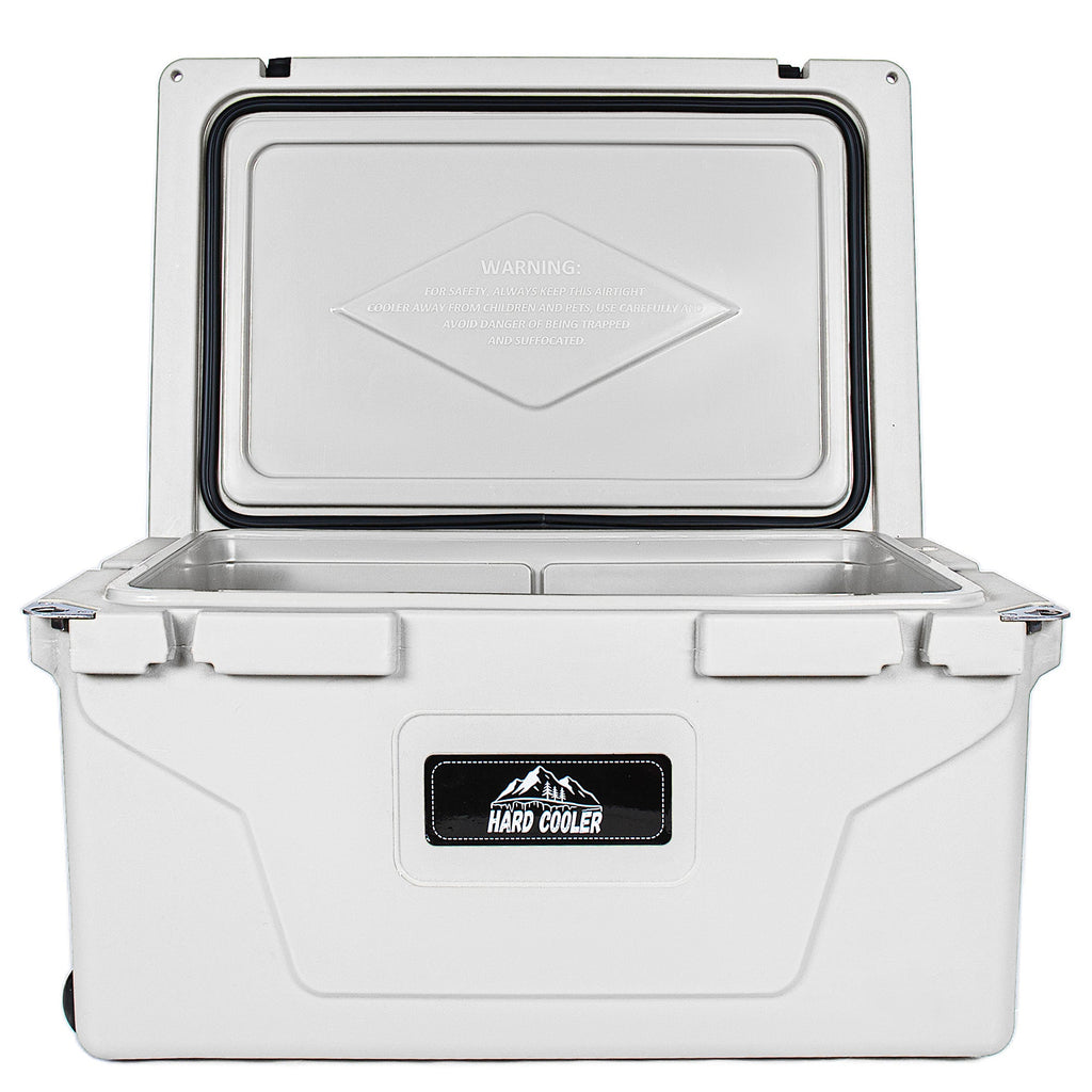 110 Quart Heavy-Duty Cooler with 2.4" Foam Insulation - White