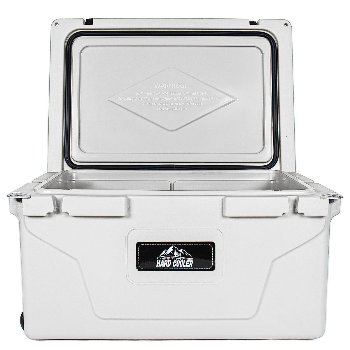 110 Quart Heavy-Duty Cooler with 2.4" Foam Insulation - White