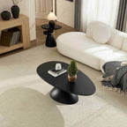 Lucky Stone Shaped Table with Sculptural Base – White, Black, or Gray