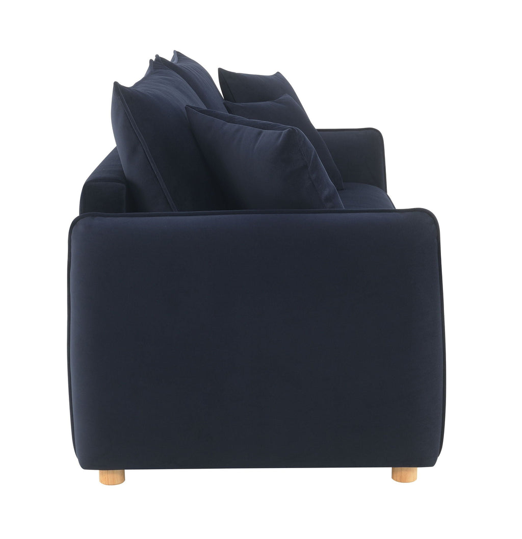 Irina Pull-Out Sleeper Sofa with Storage and Removable Cushions - Dark Gray or Blue