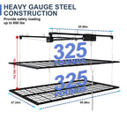 Overhead Garage Storage Rack with Crank System - Black or White