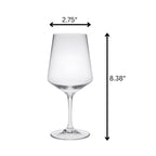 Unbreakable Tritan Wine Glass Set with Shatterproof Design - Clear