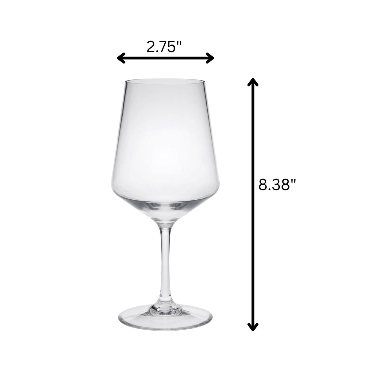 Unbreakable Tritan Wine Glass Set with Shatterproof Design - Clear