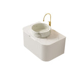 DINA 30" Bathroom Vanity with Ceramic Basin and Floating Cabinet - Carrara White or White
