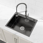 Stainless Steel Kitchen Sink with Single Bowl Undermount - Satin Finish