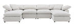 Naveen Modular Sectional With Ottoman - Modular Sofa Set with Ottoman - Beige or Dark Gray