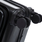 ABS Spinner Wheel Luggage Set with Cosmetic Case - Black