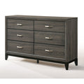 Weathered Dresser with Six Drawers – Gray