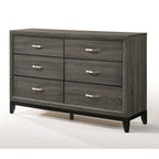 Weathered Dresser with Six Drawers – Gray