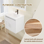 20" Floating Bathroom Vanity with Soft-Close Doors - White
