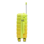 2-Piece Polycarbonate Spinner Wheel Luggage Set with Lock - Green & Yellow