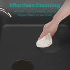 Matte Black Integrated Solid Surface Basin with Built-in Overflow - Matt Black