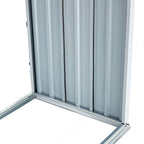 Galvanized Steel Firewood Rack with Roof - Gray