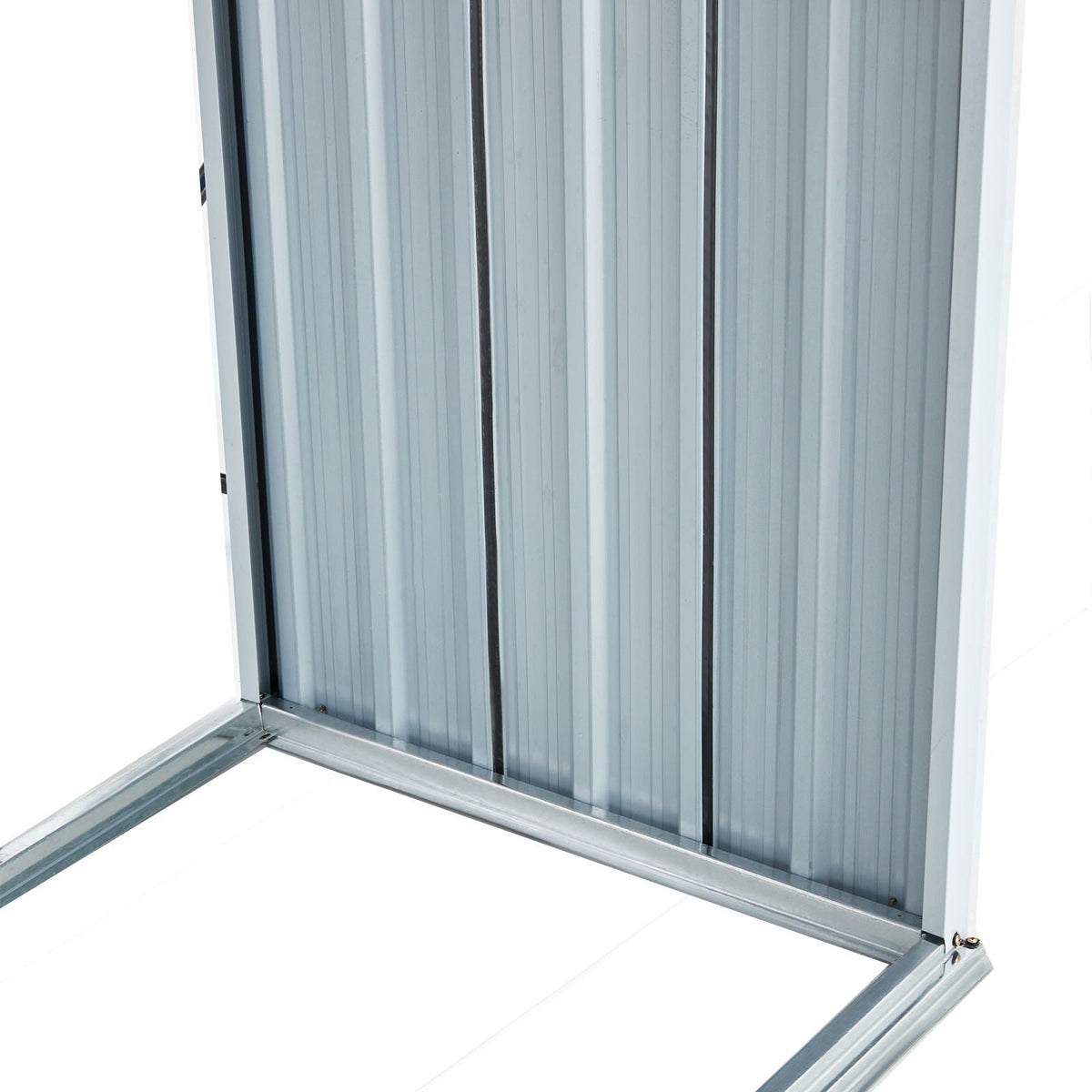 Galvanized Steel Firewood Rack with Roof - Gray