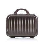 ABS Spinner Wheel Luggage Set with Cosmetic Case - Brown
